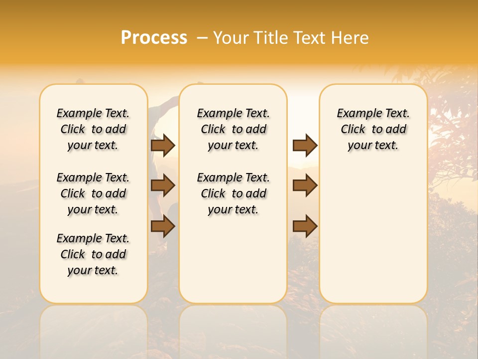 A Man And A Woman Sitting On Top Of A Mountain PowerPoint Template