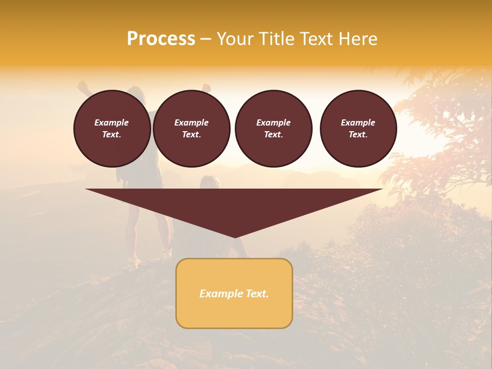A Man And A Woman Sitting On Top Of A Mountain PowerPoint Template