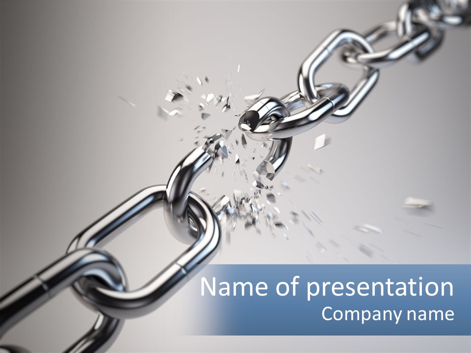 A Chain That Is Connected To A Piece Of Paper PowerPoint Template