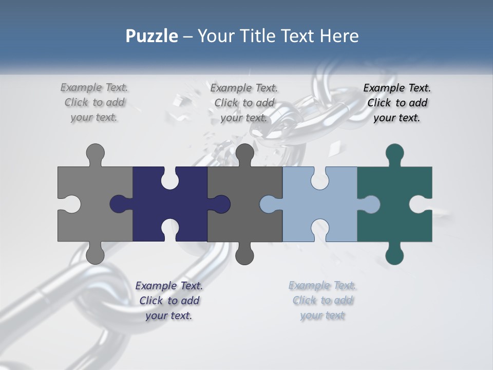 A Chain That Is Connected To A Piece Of Paper PowerPoint Template