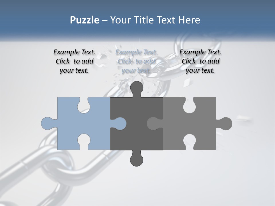 A Chain That Is Connected To A Piece Of Paper PowerPoint Template