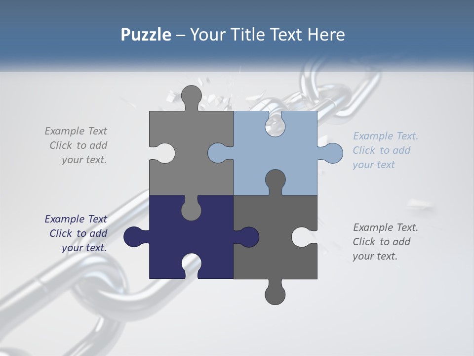 A Chain That Is Connected To A Piece Of Paper PowerPoint Template