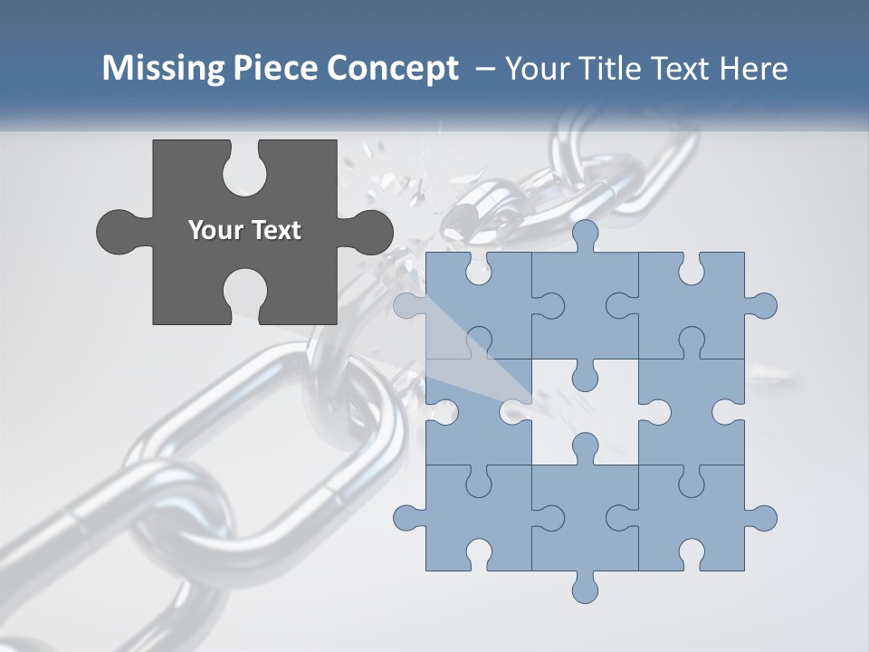 A Chain That Is Connected To A Piece Of Paper PowerPoint Template