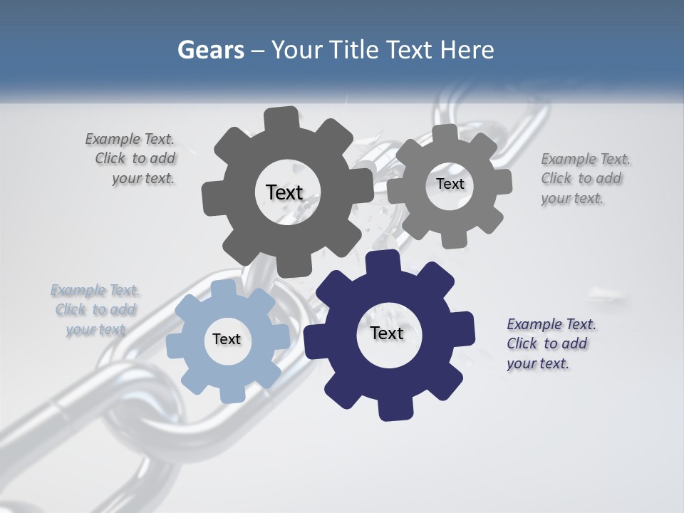 A Chain That Is Connected To A Piece Of Paper PowerPoint Template