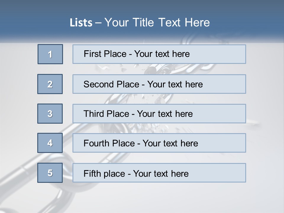 A Chain That Is Connected To A Piece Of Paper PowerPoint Template