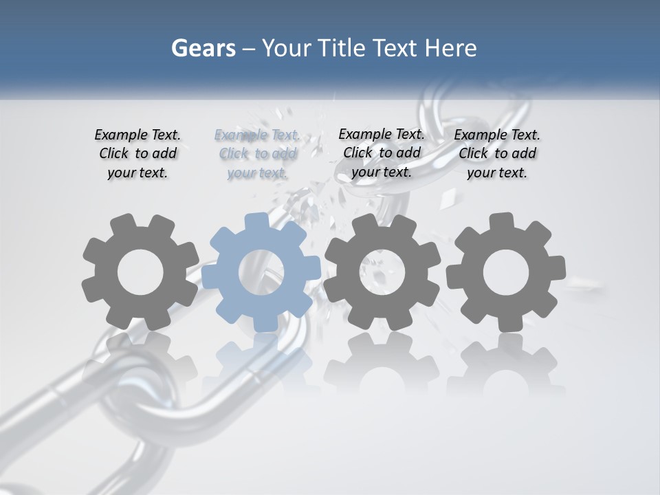 A Chain That Is Connected To A Piece Of Paper PowerPoint Template