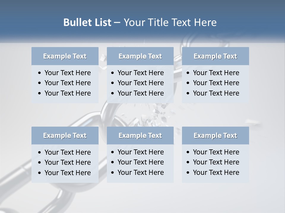 A Chain That Is Connected To A Piece Of Paper PowerPoint Template