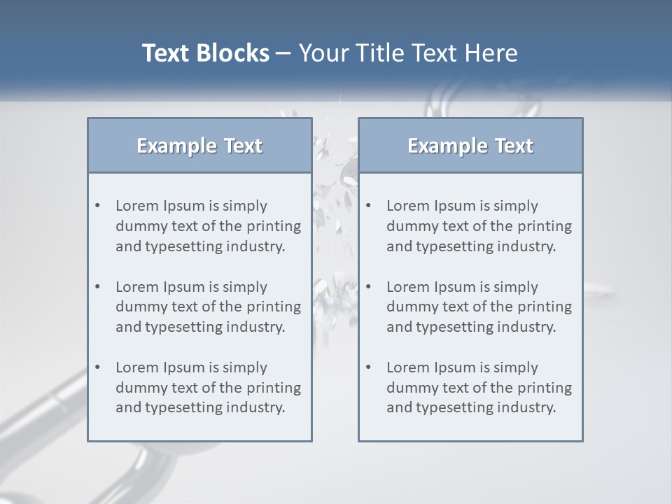 A Chain That Is Connected To A Piece Of Paper PowerPoint Template