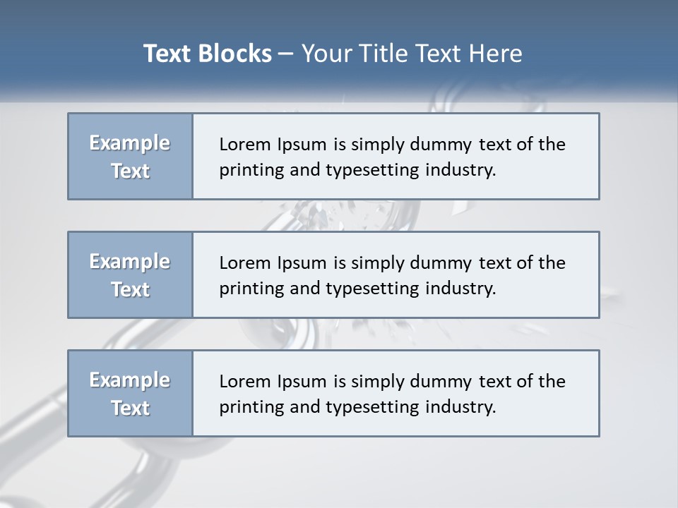 A Chain That Is Connected To A Piece Of Paper PowerPoint Template