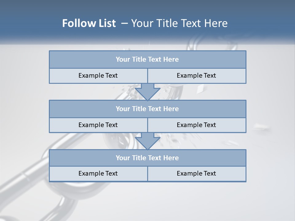 A Chain That Is Connected To A Piece Of Paper PowerPoint Template