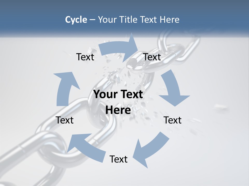 A Chain That Is Connected To A Piece Of Paper PowerPoint Template