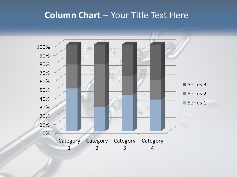 A Chain That Is Connected To A Piece Of Paper PowerPoint Template
