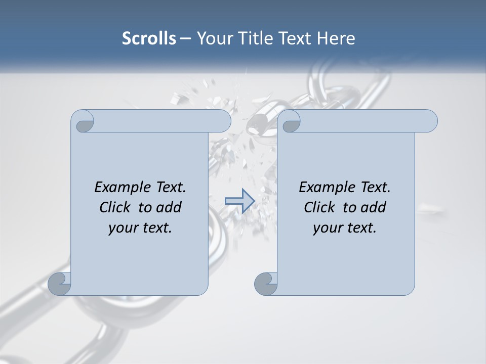 A Chain That Is Connected To A Piece Of Paper PowerPoint Template