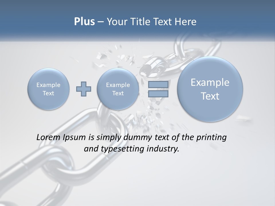 A Chain That Is Connected To A Piece Of Paper PowerPoint Template