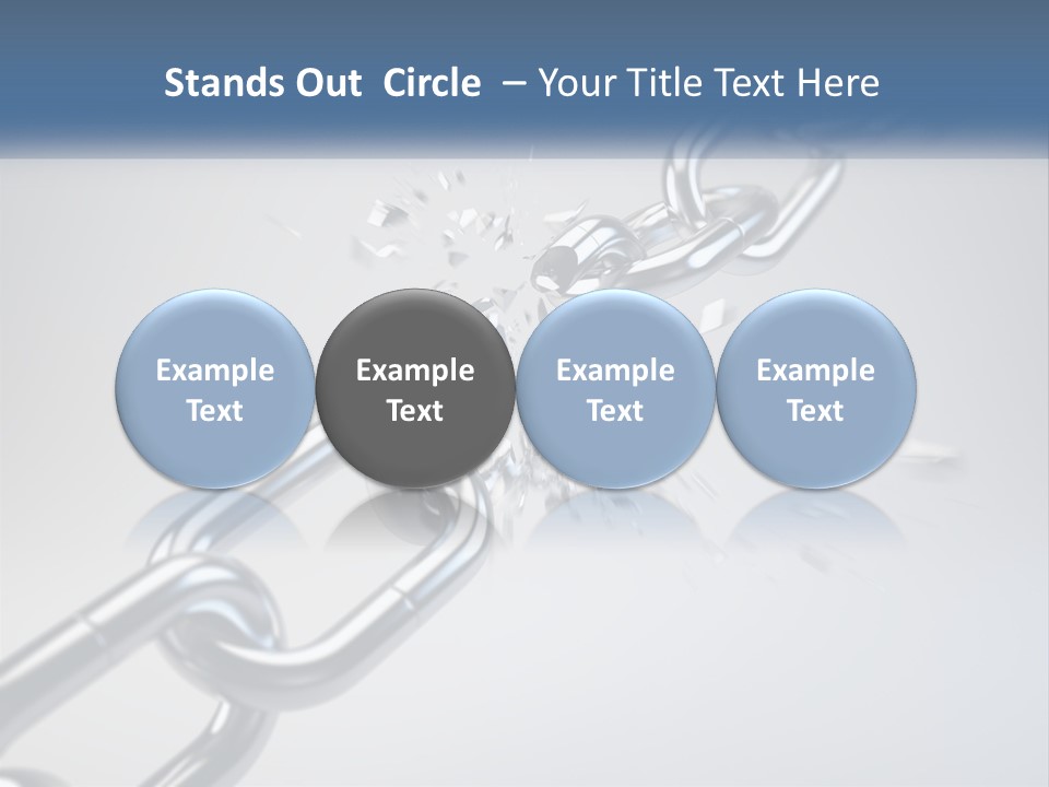 A Chain That Is Connected To A Piece Of Paper PowerPoint Template