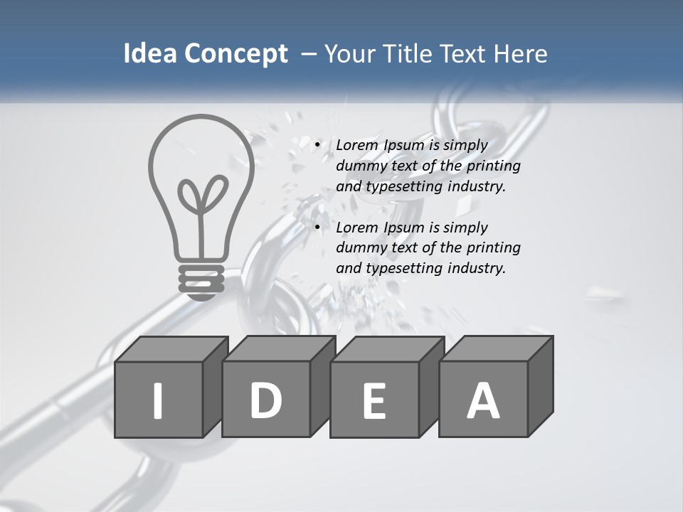 A Chain That Is Connected To A Piece Of Paper PowerPoint Template