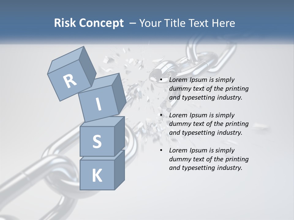 A Chain That Is Connected To A Piece Of Paper PowerPoint Template