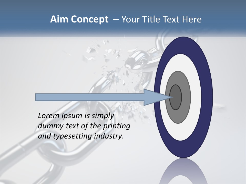 A Chain That Is Connected To A Piece Of Paper PowerPoint Template