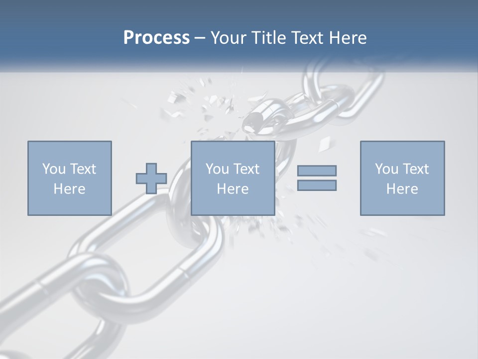 A Chain That Is Connected To A Piece Of Paper PowerPoint Template