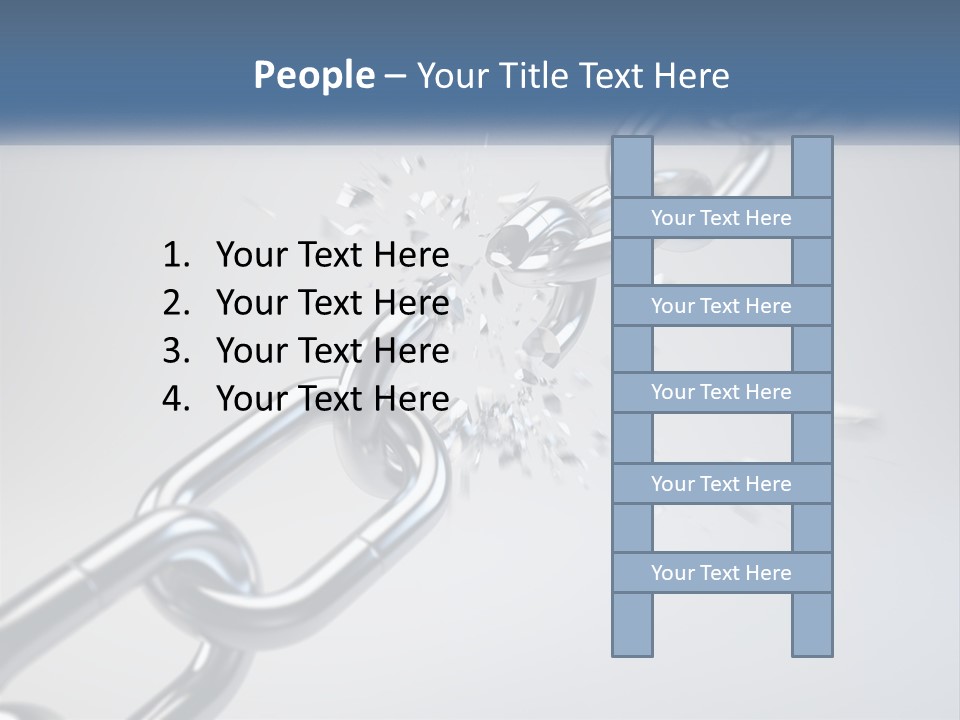 A Chain That Is Connected To A Piece Of Paper PowerPoint Template