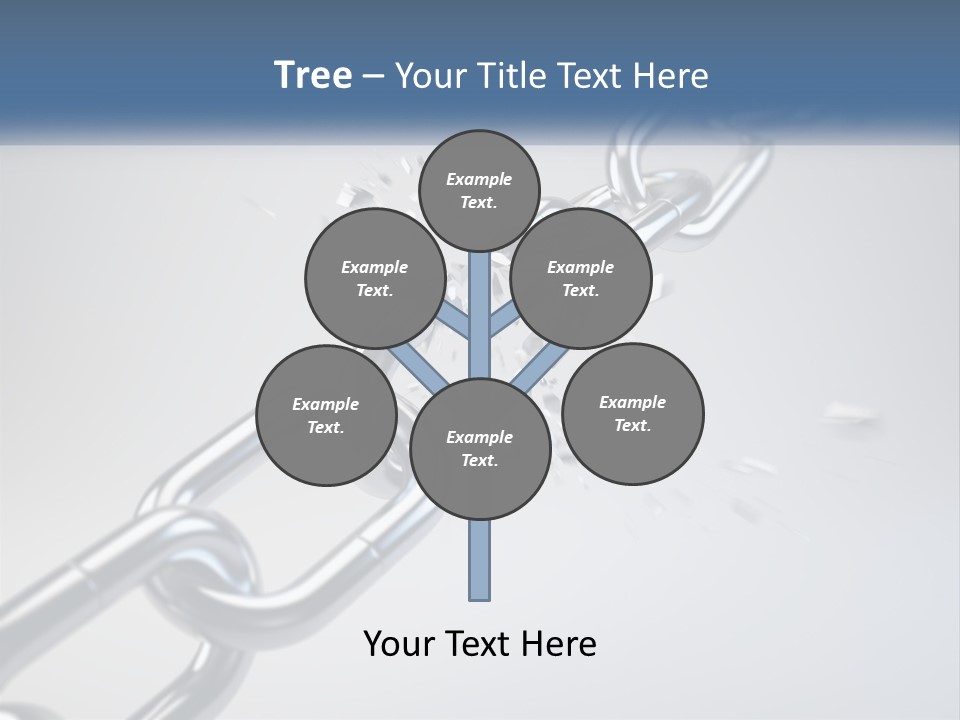A Chain That Is Connected To A Piece Of Paper PowerPoint Template