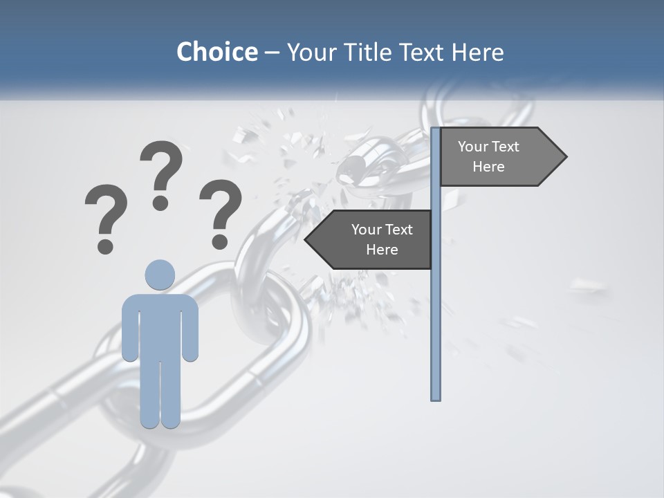 A Chain That Is Connected To A Piece Of Paper PowerPoint Template