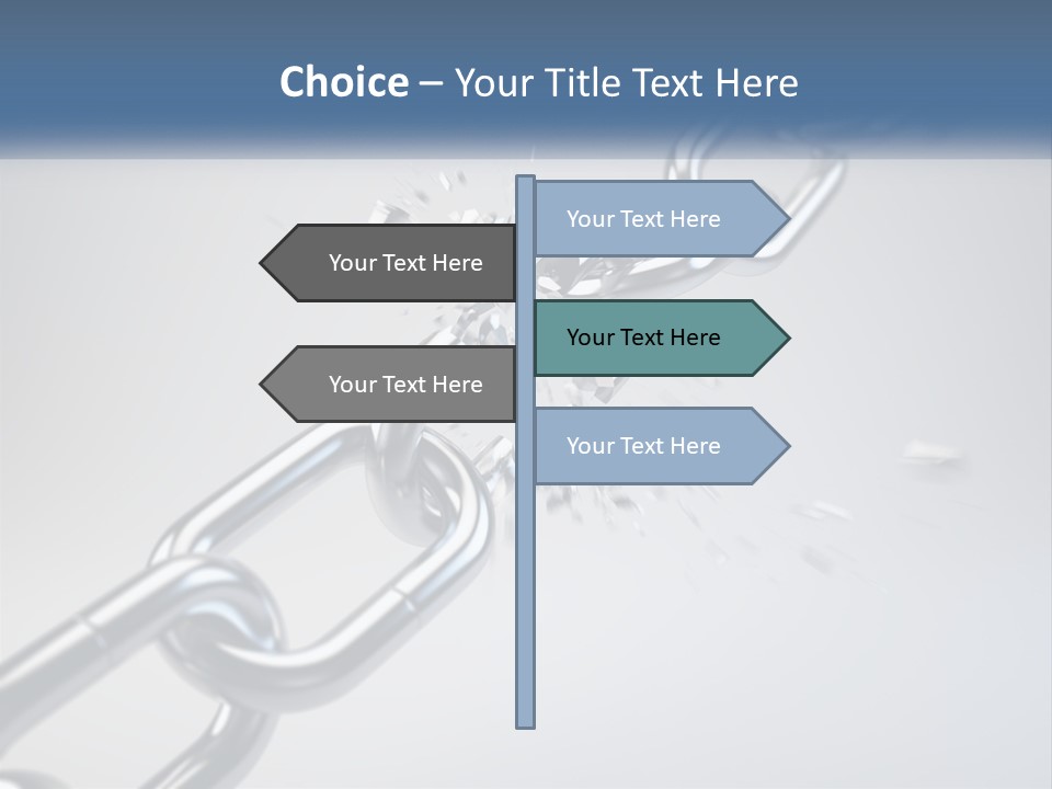 A Chain That Is Connected To A Piece Of Paper PowerPoint Template