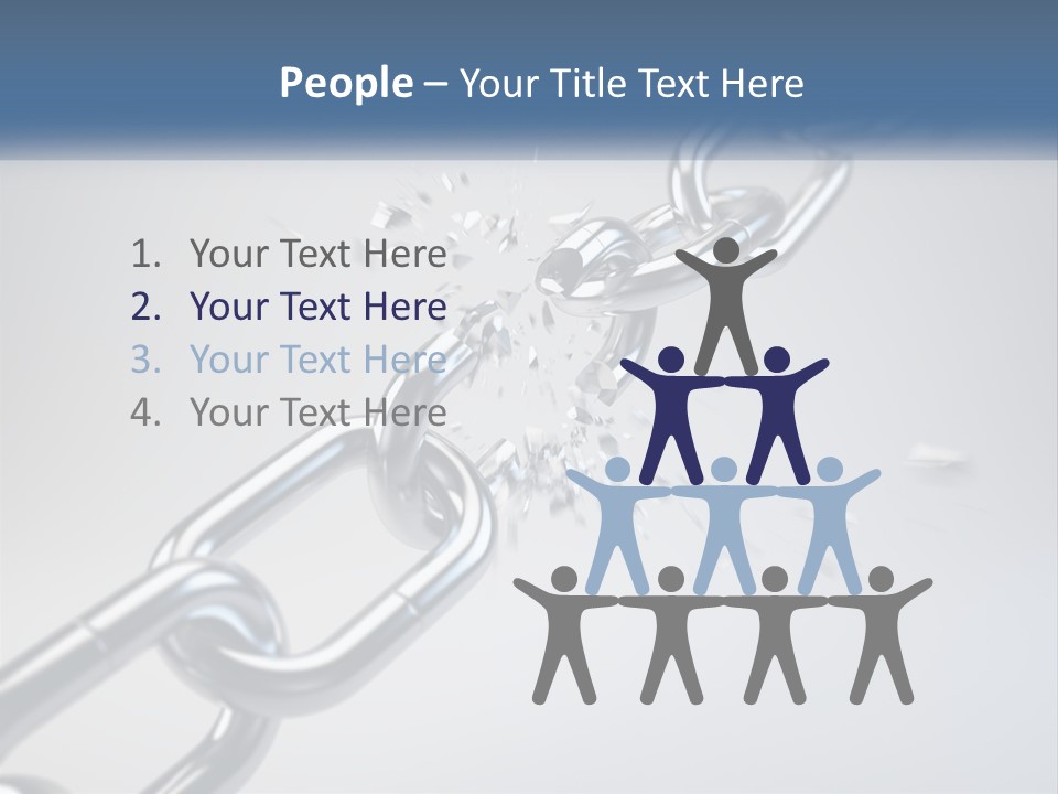 A Chain That Is Connected To A Piece Of Paper PowerPoint Template