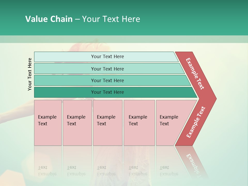 A Woman In A White Dress Is Holding Her Arms Out In The Air PowerPoint Template