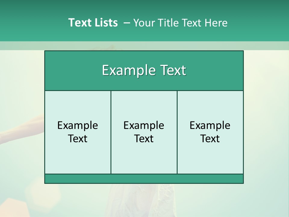 A Woman In A White Dress Is Holding Her Arms Out In The Air PowerPoint Template