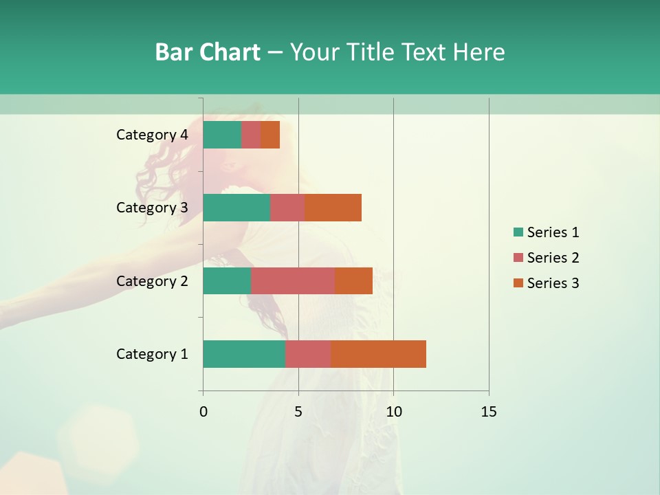 A Woman In A White Dress Is Holding Her Arms Out In The Air PowerPoint Template