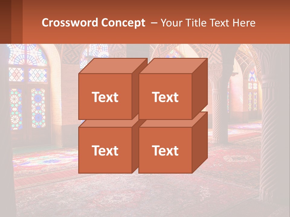 A Large Room Filled With Lots Of Windows PowerPoint Template