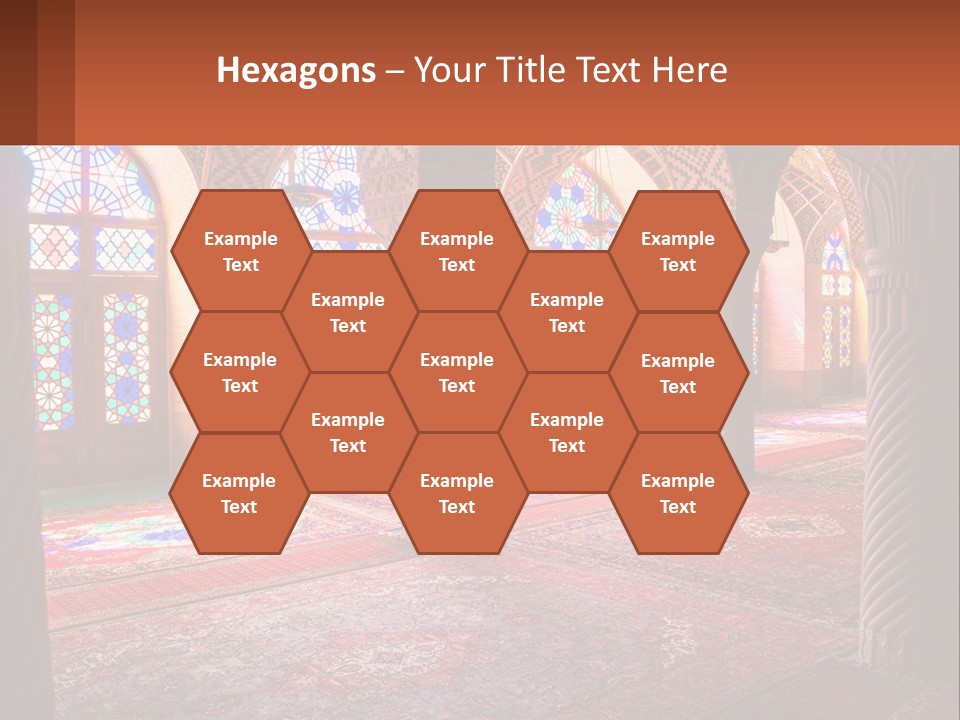 A Large Room Filled With Lots Of Windows PowerPoint Template
