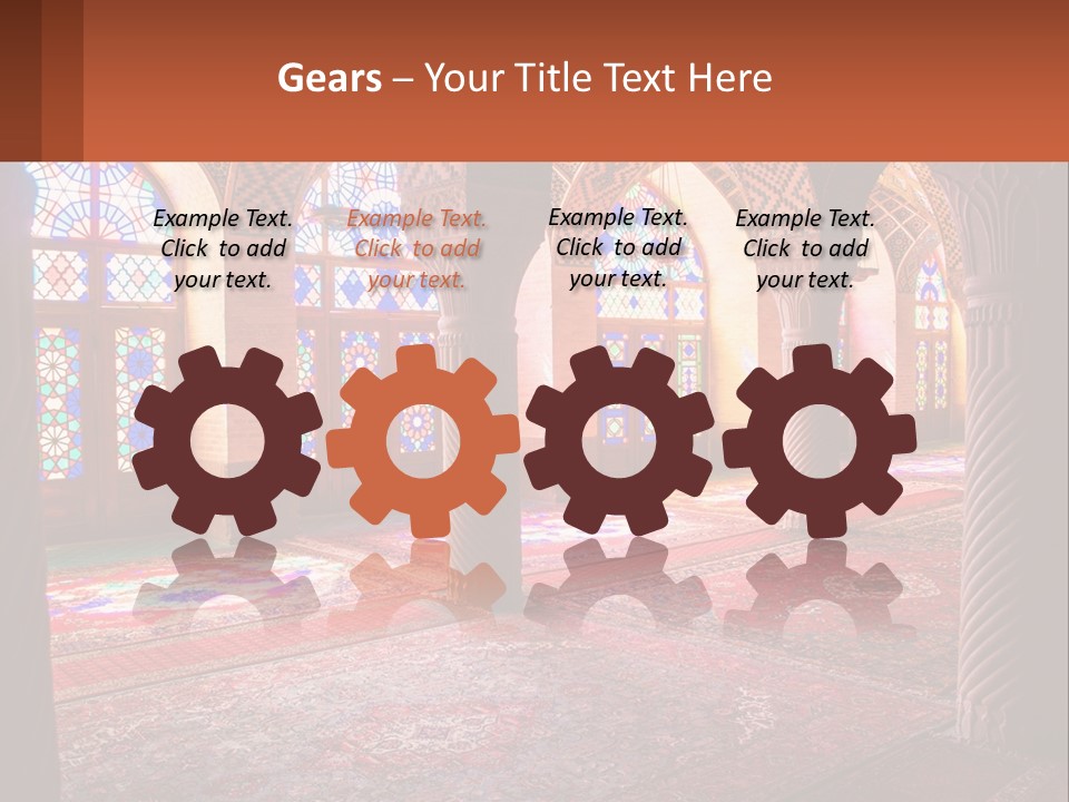 A Large Room Filled With Lots Of Windows PowerPoint Template