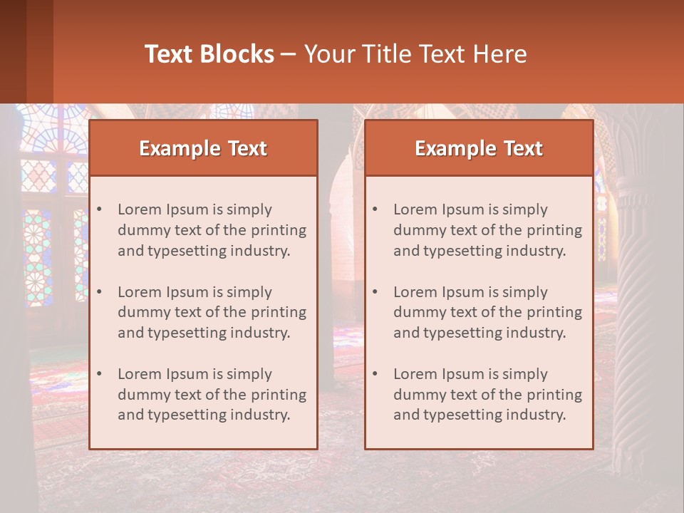 A Large Room Filled With Lots Of Windows PowerPoint Template