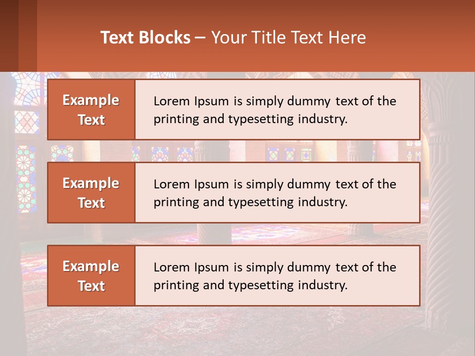 A Large Room Filled With Lots Of Windows PowerPoint Template