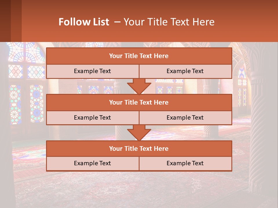 A Large Room Filled With Lots Of Windows PowerPoint Template