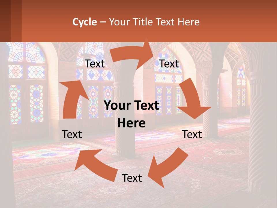 A Large Room Filled With Lots Of Windows PowerPoint Template