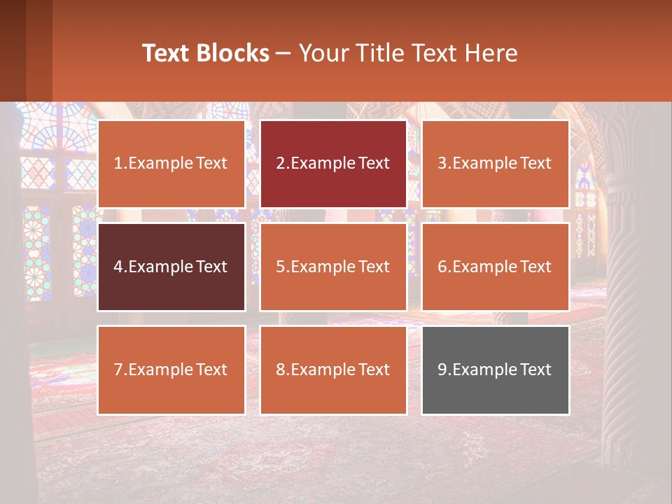 A Large Room Filled With Lots Of Windows PowerPoint Template