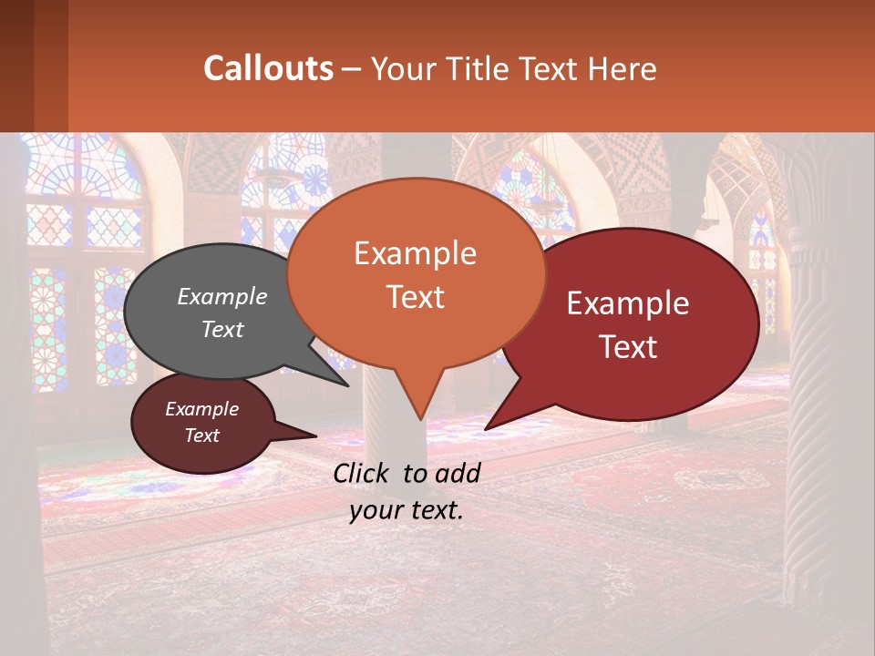 A Large Room Filled With Lots Of Windows PowerPoint Template