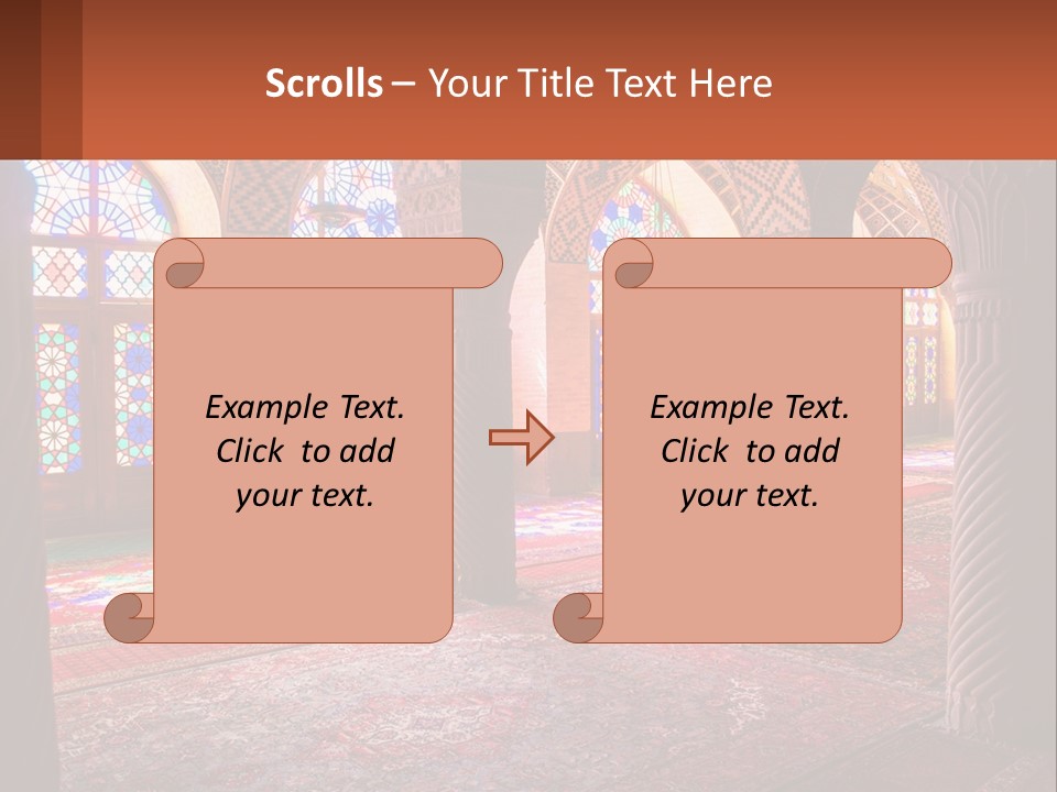 A Large Room Filled With Lots Of Windows PowerPoint Template
