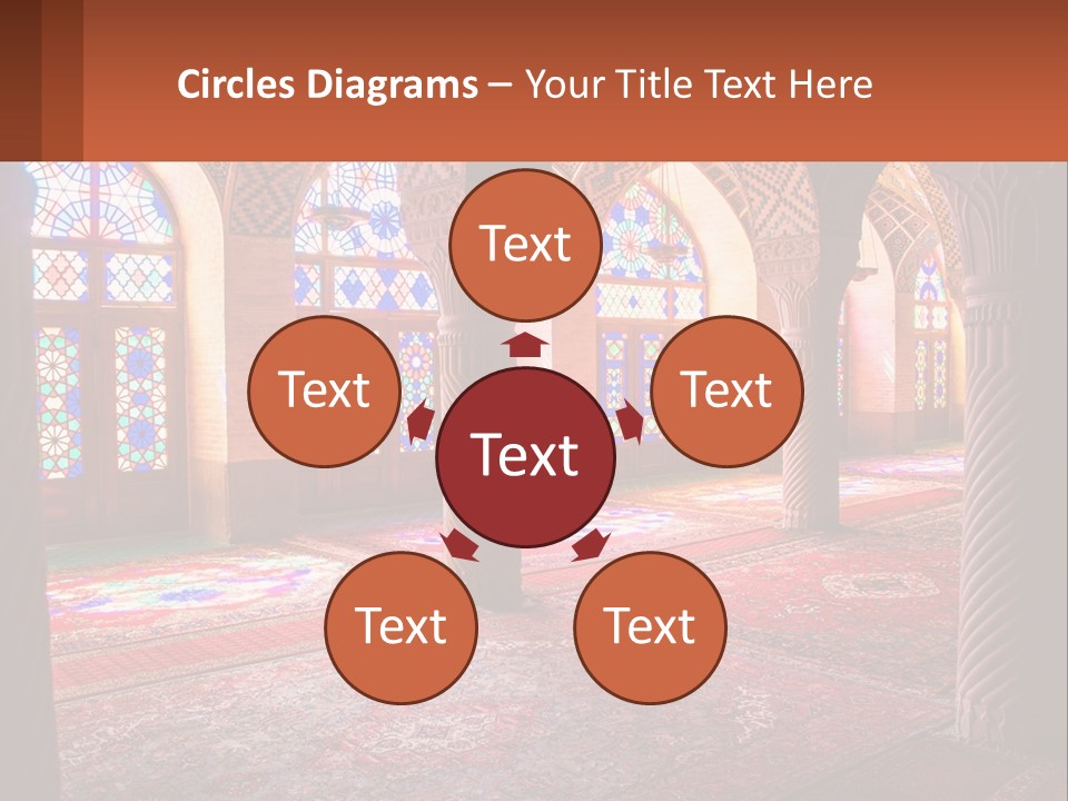 A Large Room Filled With Lots Of Windows PowerPoint Template