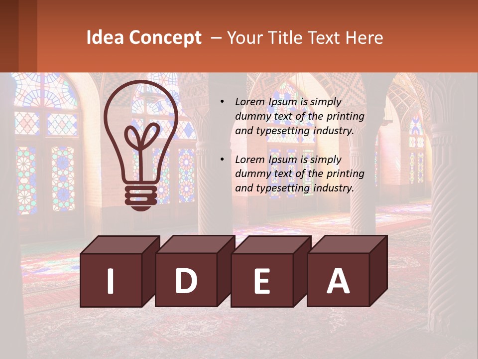A Large Room Filled With Lots Of Windows PowerPoint Template