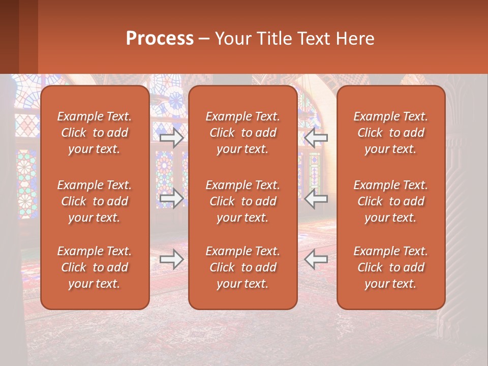 A Large Room Filled With Lots Of Windows PowerPoint Template
