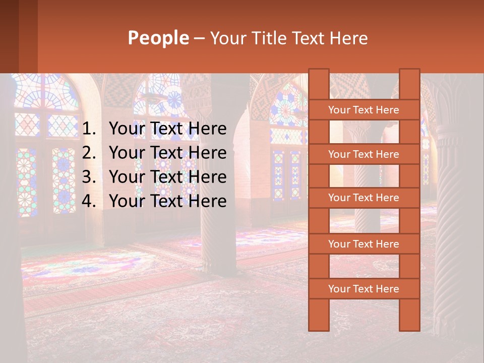 A Large Room Filled With Lots Of Windows PowerPoint Template