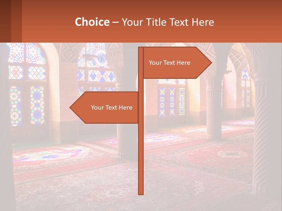 A Large Room Filled With Lots Of Windows PowerPoint Template