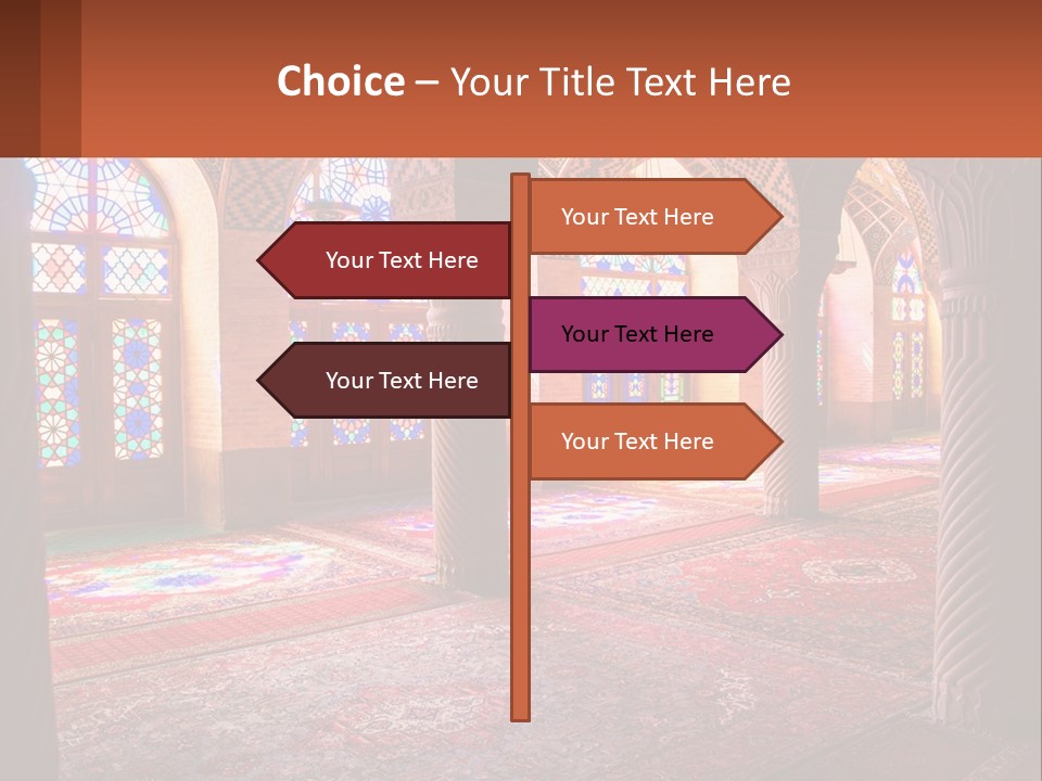 A Large Room Filled With Lots Of Windows PowerPoint Template