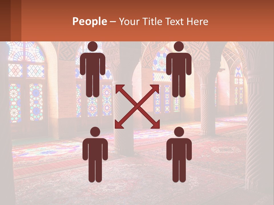 A Large Room Filled With Lots Of Windows PowerPoint Template