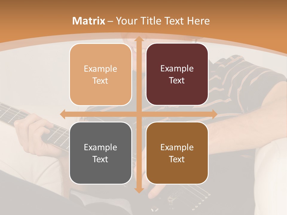 A Man Sitting On A Couch Playing A Guitar PowerPoint Template