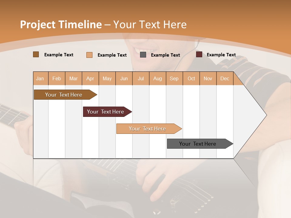 A Man Sitting On A Couch Playing A Guitar PowerPoint Template
